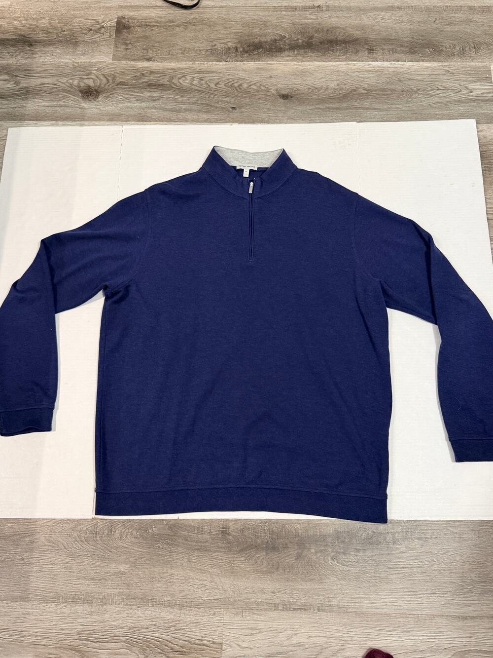 Peter Millar Mens XL Quarter Zip Pullover Sweater Navy Blue Golf Casual